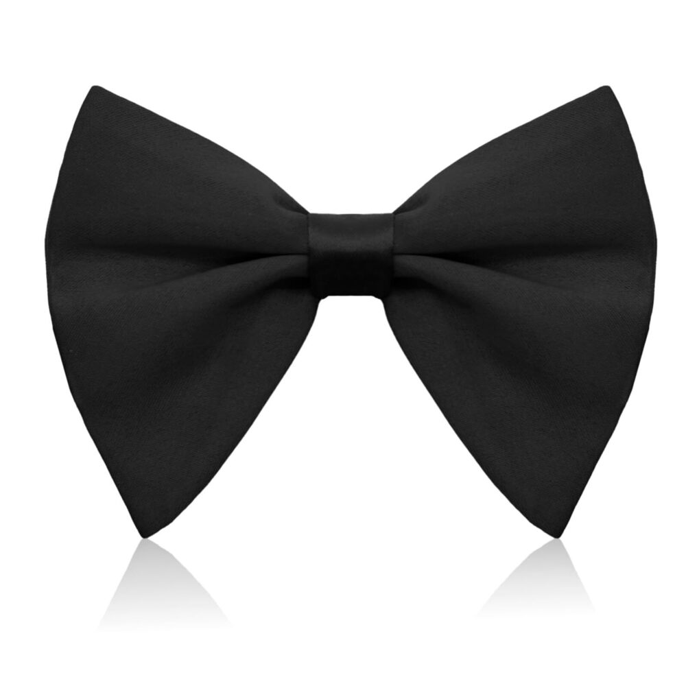 1531 Oversized Bow Ties , Bow Tie Adjustable Clip on Pre-Tied Bowtie Solid